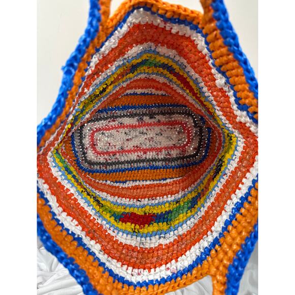 Upcycled Plarn Crocheted Tote Bag - Picture 6 of 7